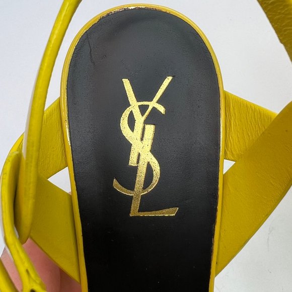 Saint Laurent Bright Yellow Platform Sandals - Picture 3 of 9
